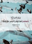 For your Lord be patient