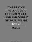 Hadith: Best of muslims